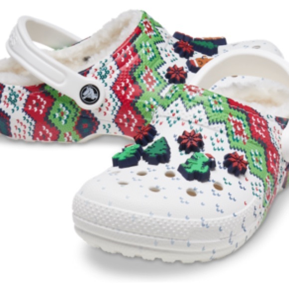 🆕 💚❤️Crocs Classic Lined Holiday Charm Women’s Clog. Size 7 Women’s - Picture 8 of 8
